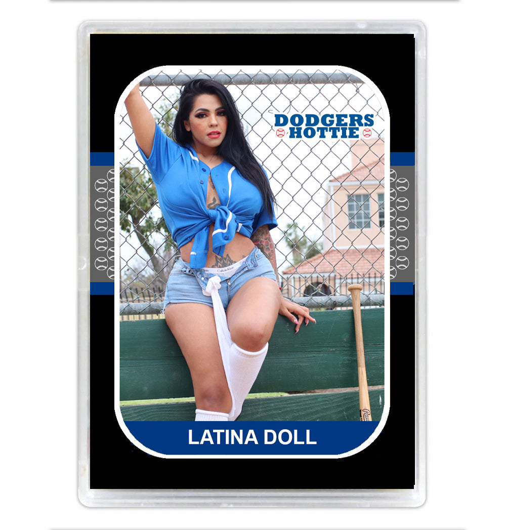 Dodgers Hottie Latina Doll Baseball Card w/ Holder