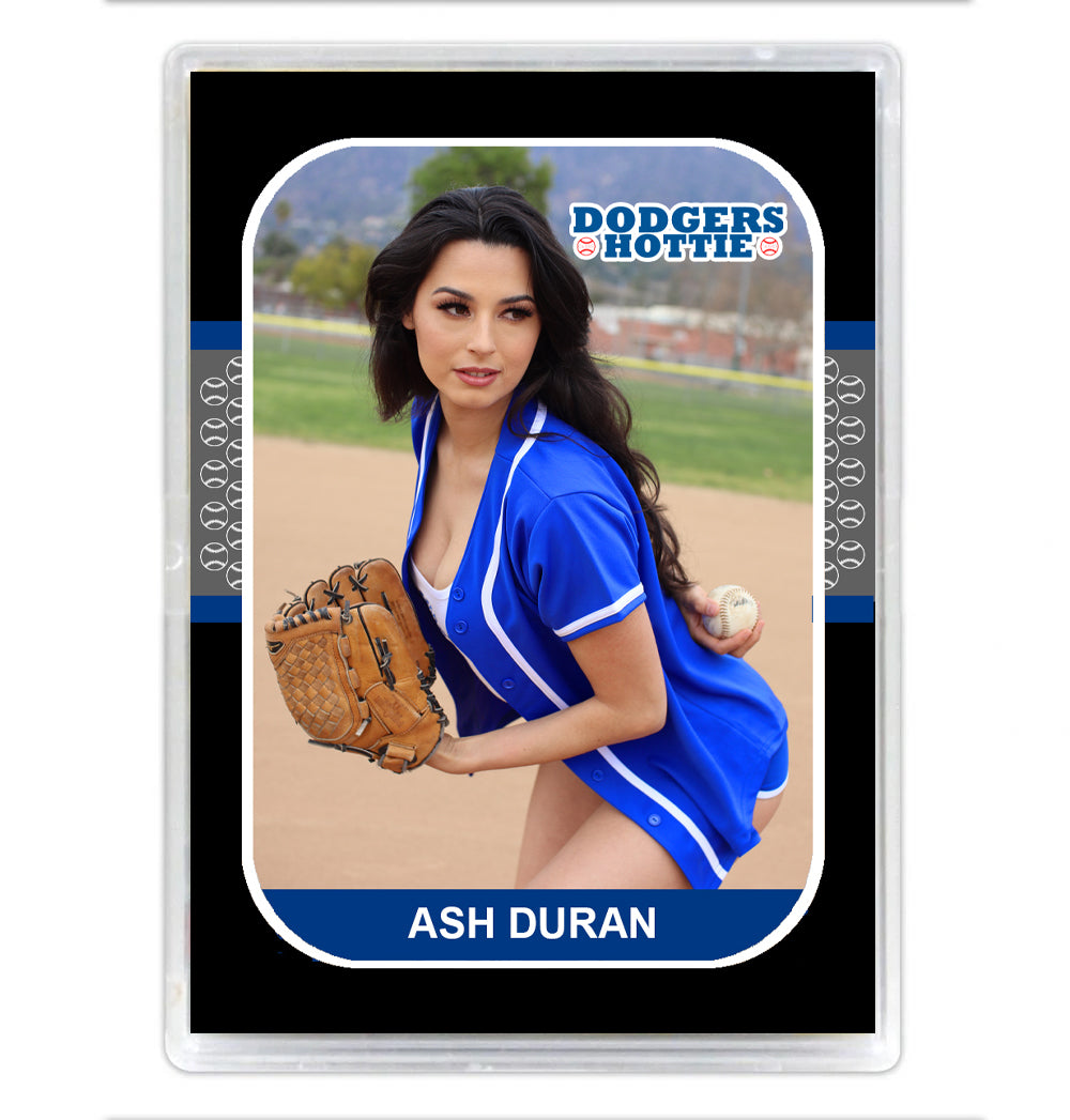 Dodgers Hottie Ash Duran Baseball Card w/ Holder