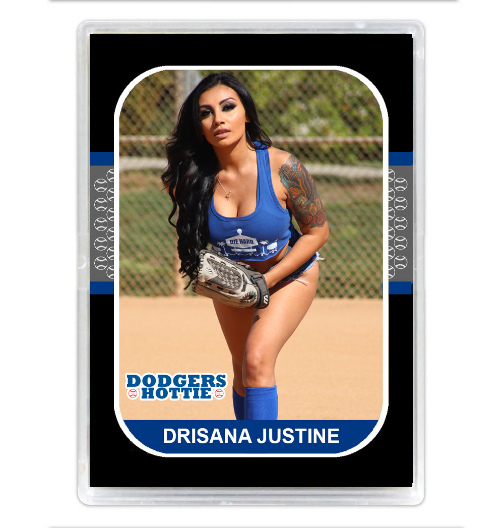 Dodgers Hottie Drisana Justine Baseball Card w/ Holder