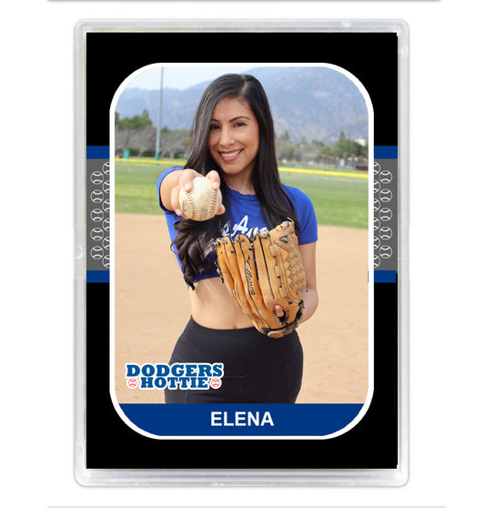 Dodgers Hottie Elena Baseball Card w/ Holder