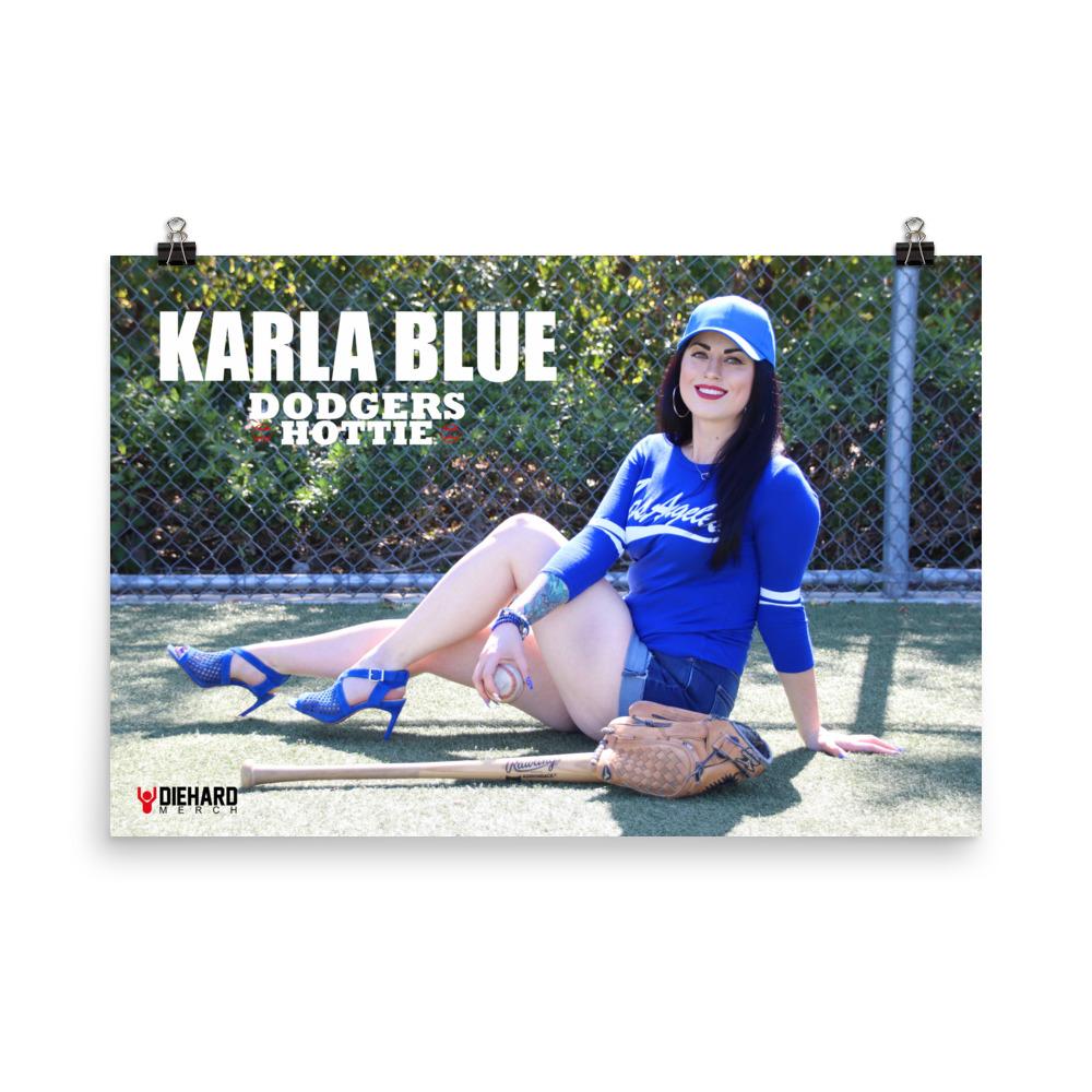Dodgers Hottie Karla Blue Horizontal Poster