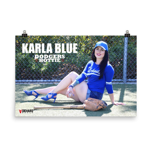 Dodgers Hottie Karla Blue Horizontal Poster