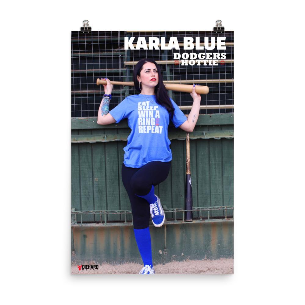 Dodgers Hottie Karla Blue Vertical Poster