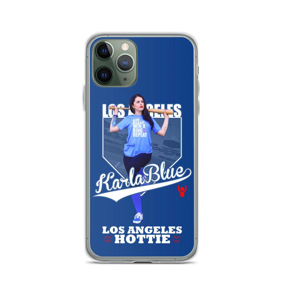 Dodgers Hottie Karla Blue iPhone Case