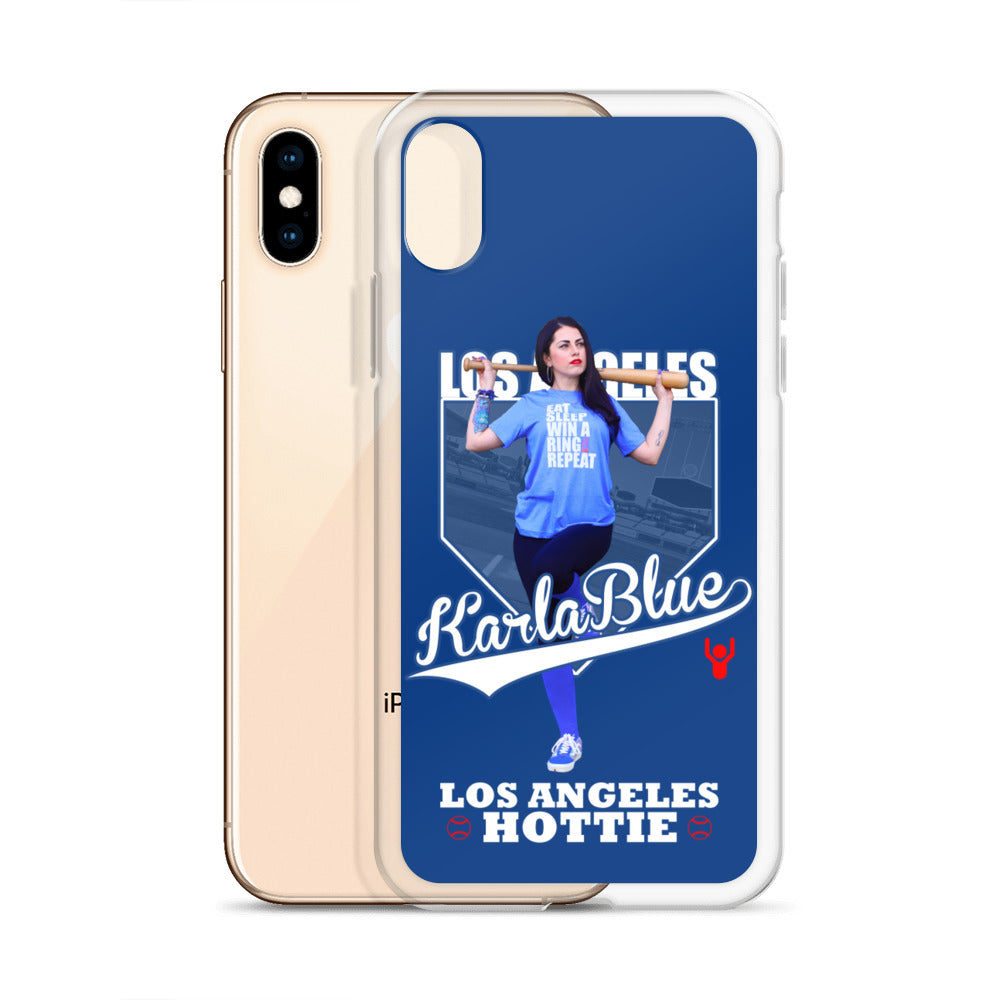 Dodgers Hottie Karla Blue iPhone Case