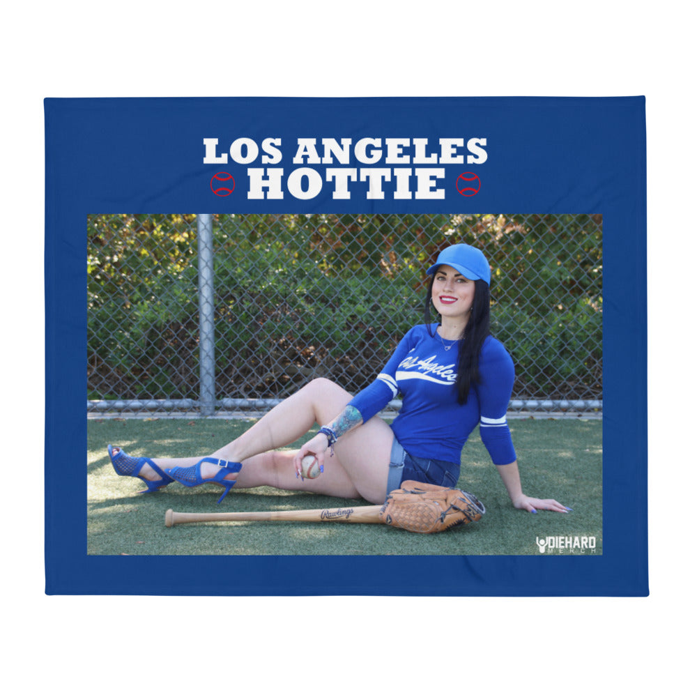 Dodgers Hottie Karla Blue Throw Blanket