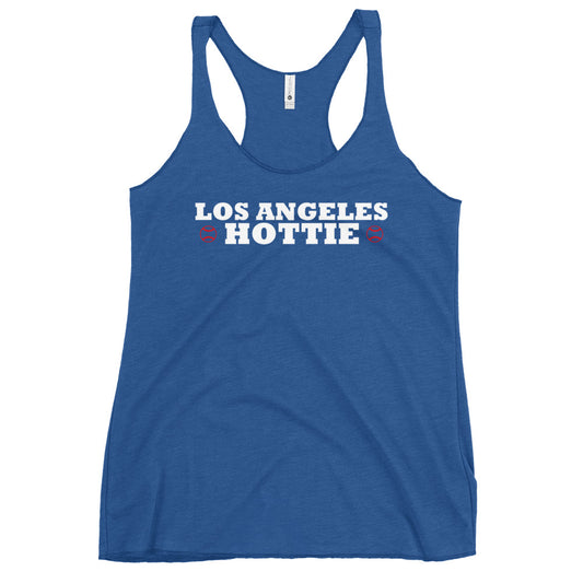 Los Angeles Blue Baseball Hottie Racerback Tank Top